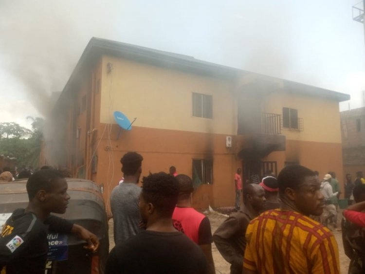 UNIZIK Student Dies, Others Injured, As Fire Guts Students' Lodge in Ifite Awka